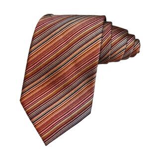 Cocktail Colors colorful stripe 100% silk vintage neck tie